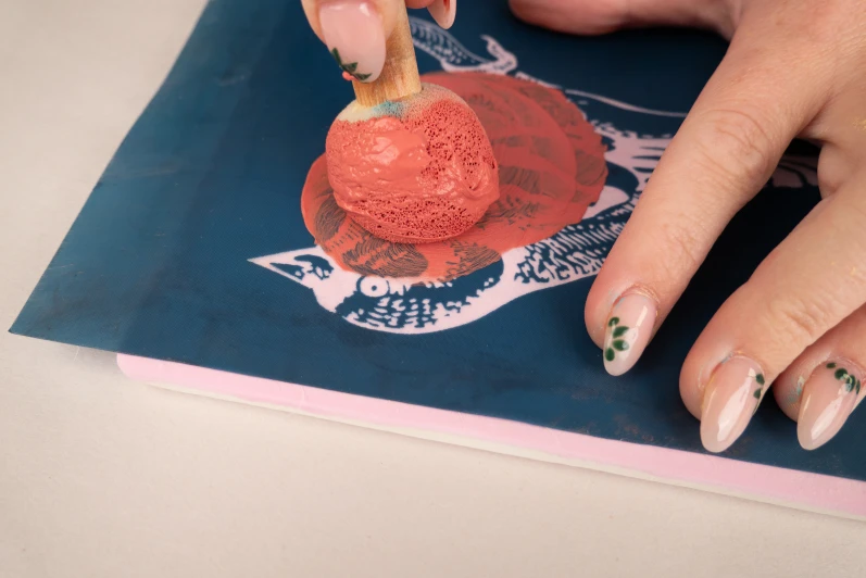 Printmaking on Bisque Process 2