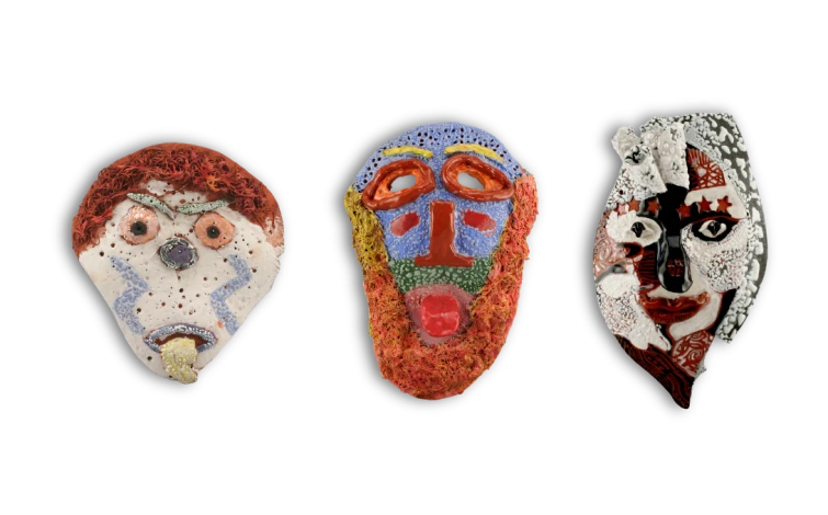 Sgraffito Masks Group (1)
